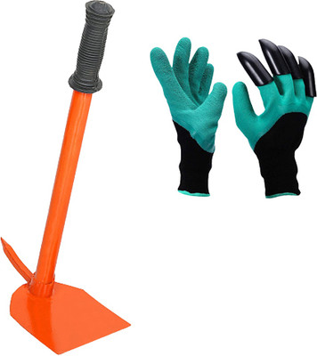 GREEN TOUCH Home Gardening tools items combo, Two In Hoe with prong tool, n gloves clown Garden Tool Kit(2 Tools)