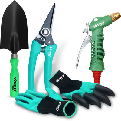 VISKO Garden Tools Set With 4 Pieces Garden Tool Kit(4 Tools)