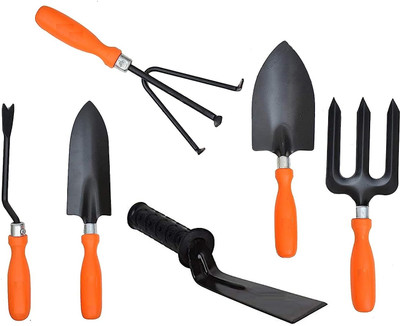 ERIN Garden Trowel Set of 5 with Khurpa Garden Tool Kit(6 Tools)