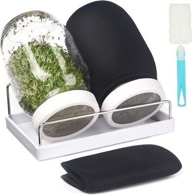 SERPLEX Premium Sprouts Growing Kit with Glass Mason Jar Garden Tool Kit(1 Tools)