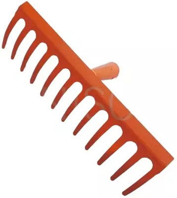 Zed&Zee 12-Teeth Hand Cultivator Rake Without Handle Garden Rake (Red) Garden Tool Kit(1 Tools)