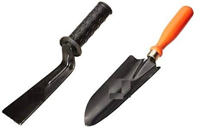 ERIN Digging Trowel & Rubber Grip Khurpi for Garden Works Garden Tool Kit(2 Tools)
