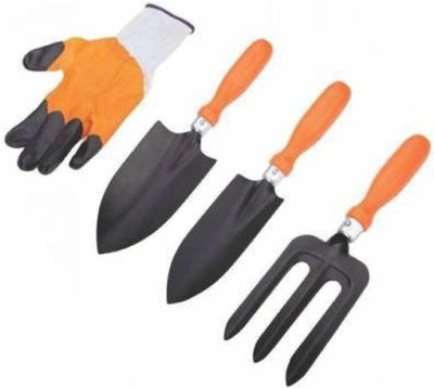 warsi traders TROWEL SET & GLOVES COMBO OF 4 Garden Tool Kit(4 Tools)