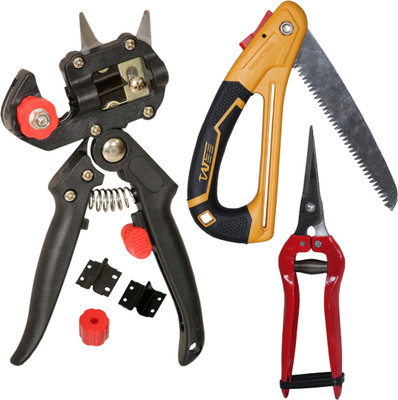 Digital Craft Grafting Tool Set,Needle Nose Fruit Pruners,Foldable Pruning Saw Garden Tool Kit(3 Tools)