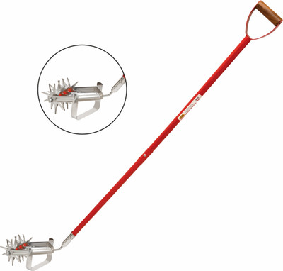 Global Nature Agro Multi Star Push Pull Weeder/Soil Miller/Crumbler With Handle(Silver) Garden Tool Kit(2 Tools)