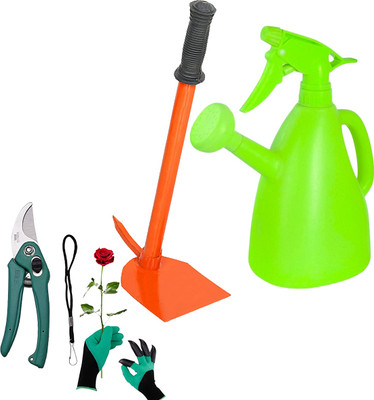 MEENA ENTERPRISES Pack of 4 Useful Gardening Tools Combo for Home/Terrace/Outdoor Gardening Hoe Garden Tool Kit(4 Tools)