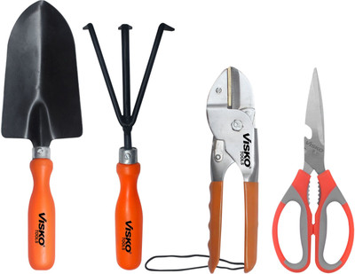 VISKO 657 Garden Tools Set With 4 Pieces Garden Tool Kit(4 Tools)