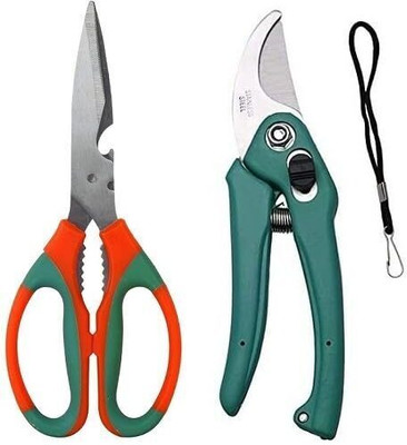 AARAV Plant Cutter and Garden Scissor - Combo Set of 2 Pcs Garden Tool Kit(2 Tools)