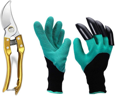 EGoodz Garden Pruning Scissors & Claw Gloves for Digging & Planting (Set of 2) Garden Tool Kit(2 Tools)