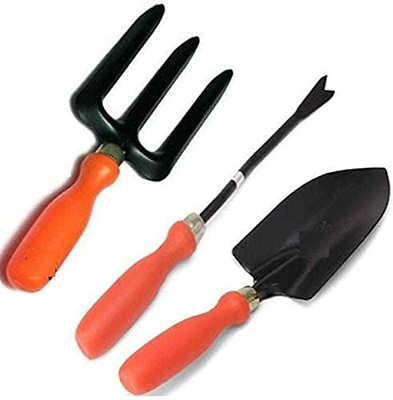 IBEX Garden Tool Set Shovel, Fork, Weeder for Gardening- Pack of 3 Garden Tool Kit(3 Tools)