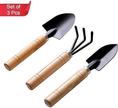 Oblivion Small Gardening Tools Set: Cultivator, Trowel & Fork (Set Of 3) Garden Tool Kit(3 Tools)
