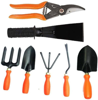 psricca enterprises Hand Small Trowel And Khurpi | Transplanter | Hand Soil Shovel (Set of 2) Garden Tool Kit(3 Tools)