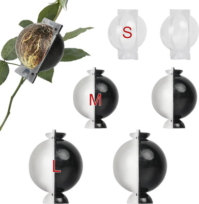 HASTHIP 6pcs Plant Root Grow Box Layer Propagation Ball 3 Sizes Garden Tool Kit(6 Tools)