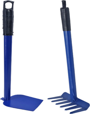 Q8 Twinkle Garden Tool Set/Rake Tool with 6 Prong & Medium Spade/Home Garden Tool Set of 2 Garden Tool Kit(2 Tools)
