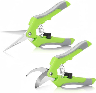 SERPLEX Pruning Shears 2Pcs 6.6 Inch Garden Scissors Bypass Shears 2Pcs Pruning Shears 6.6 Inch Garden Shears Stainless Steel Scissors for Plants Bypass Pruner(Manual)