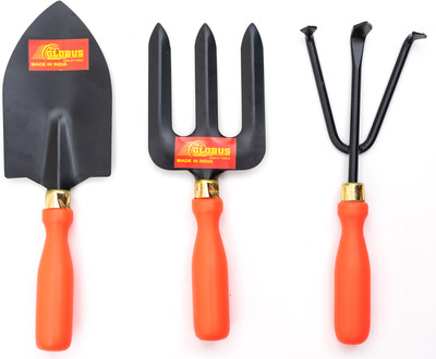 Globus 820 Garden Tool set/3 (Big Trowel,Weeder Fork & Cultivator ) Garden Tool Kit(3 Tools)