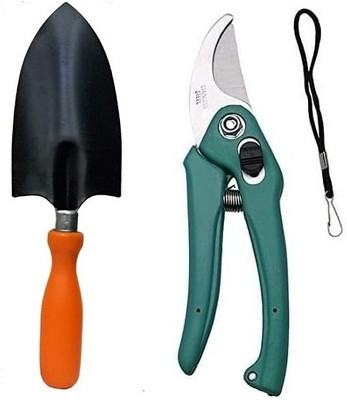AARAV Modern Gardening Tools Shear Pruner Cutter For Garden Leaf Scissor Cutter Shovel Garden Tool Kit(2 Tools)