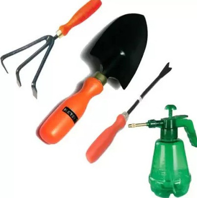 AGT 1.5 L Hand Held Sprayer (Multicolor) Combo of 4 Garden Tool Kit Garden Tool Kit(4 Tools)