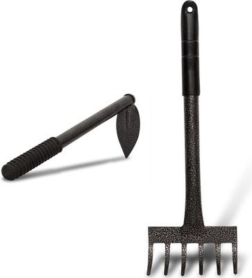 Toolsbae - Set of 2 with 6 teeth & Garden Single Trowel Garden Tool Kit(2 Tools)