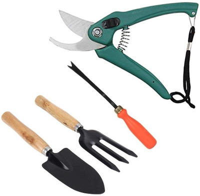 ARM KRAFT Garden Tool Set Trowel, Hand Fork, Hand Weeder & Pruner/Cutter for Gardening Garden Tool Kit(4 Tools)