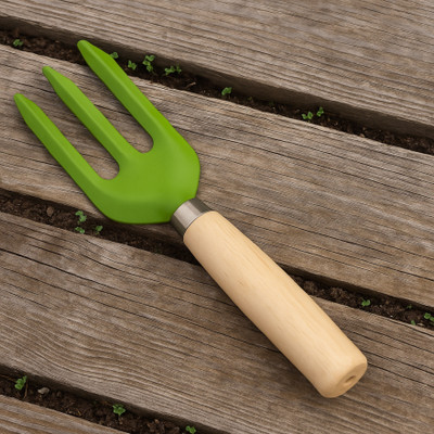 ecofynd Gardening Hand Tool (Fork with Wooden Handle), Home Garden Durable Plant Tool Garden Tool Kit(1 Tools)