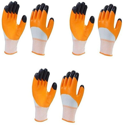 Giggle Biz Nylon Anti Cut Use in Kitchen, Gardening, Agriculture Cut Resistance Hand Gloves 3 Pair Gardening Shoulder Glove