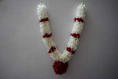 ABE FABRIC Garland(White, Red)