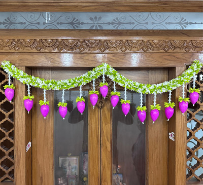 price history - pte artificial garland lotus door hanging 3.5 feet cloth Garland(Multicolor)