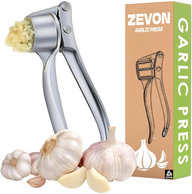 Zevon Garlic Crusher Stainless Steel Hand Garlic Press for Kitchen Garlic Press(Silver)