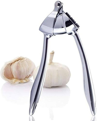 touaretails Stainless Steel Garlic Press,Ginger Mincer Handheld Crusher, Chopper Garlic Press(Silver)