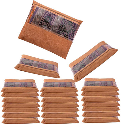 JD FRESH Garment Covers Large Non-Woven Saree Covers For Storage Trans-Saree-Cover-Orange-14*17-20 Pc(Orange)