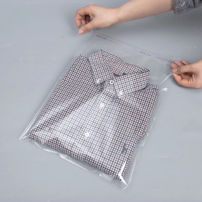 GrahLogy 12x16 100 Pcs Big Transparent Polythene Bag for Clothes, Packing, Money, Keep Curtains Under Garments, Kids Clothes, Hanky, Napkin Reusable, Large Crystal Clear(Transparent)