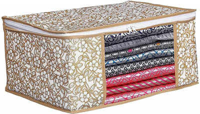 House of Common Btos Non- Woven Saree Cover With Transparent Window Set Of 1(Brown)