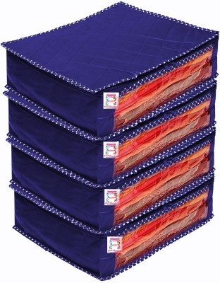 atorakushon Saree Salwar Suit Dress Protection Cover Garment pouch Storage Bag case 4pcs(Blue)