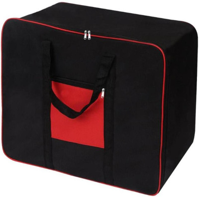 Mteaser Non Woven Moisture Proof Rectangular Big Underbed Clothes Storage Organizer Bag Foldable Blanket Cover with Zipper and Strong Handles for Travelling Set of 1(Black mix Red) Mteaser Non Woven Moisture Proof Rectangular Big Underbed Clothes Storage Organizer Bag Foldable Blanket Cover with Zipper and Strong Handles for Travelling Set of 1(Black mix Red)