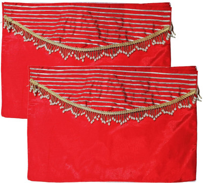 Wrapping Studio Saree Bag Saree/Suit Cover Gota Line Design | Wedding Saree Cover Red (Set of 2) WRS-0078-MGGLSB-0002(Red)