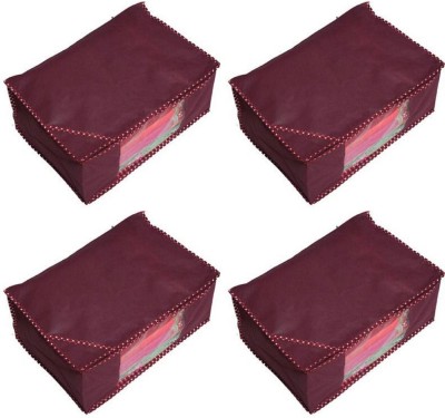 ultimatefashionista saree cover garment cover saree cover Quality Pack of 4 Non Woven Designer Height Saree Cover (maroon) garment cover saree cover Quality Pack of 4 Non Woven Designer Height Saree Cover (maroon)(Maroon)