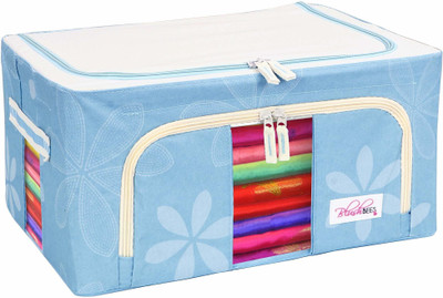BlushBEES Foldable Wardrobe Cloth Organizer Bag 24 Litre Capacity.(Blue)