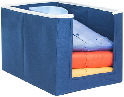 Oriscape Unique and Beautifully Designed Shirt Stacker/ Clothing (Pack of 1), Wardrobe Organizer(Blue)