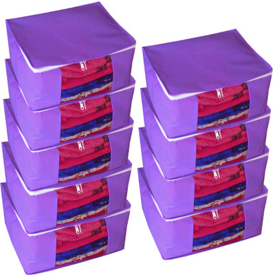 Aadhya Designer Large Non Woven 9 saree cover SAREECOVERS19(Purple)