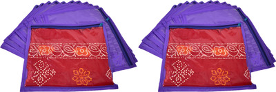 Ajabh Trendy Single Saree Cover Pack of 24 pc Material - Non - Woven Garment Cover Bag High Quality Cover Bag for Wardrobe Storage OrganizerClothing Stroge bag(Purple)