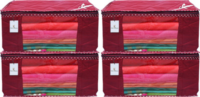 KUBER INDUSTRIES Saree Cover Designer Wardrobe Organizer CTKTC023173(Maroon)