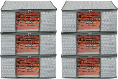 GULAFSHA INDUSTRIES saree cover Pack of 10 Non Woven Saree Cover / Base Cover(Grey)