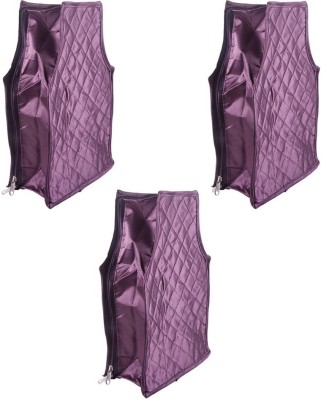 Aadhya Multipurpose Satin Blouse cover pack of 3 a(Purple)