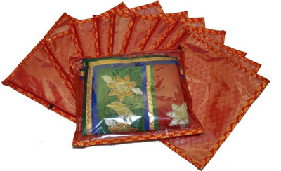 NewBELL Multipurpose Covers 02 Fabric Saree/Suit/Multipurpose Covers - Pack of 10 Pntred01(Red)