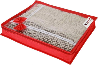 VP Creation Home Storage Non-Woven Single Saree/dress Cover with Transparent Top 80 GSM Fabric Set of 12 Pcs(Multicolor)