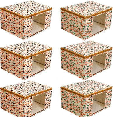 KITTI saree cover Saree cover Storage Bags for Clothes with primum Quality cover for Wardrobe pack of 6(Ivory)