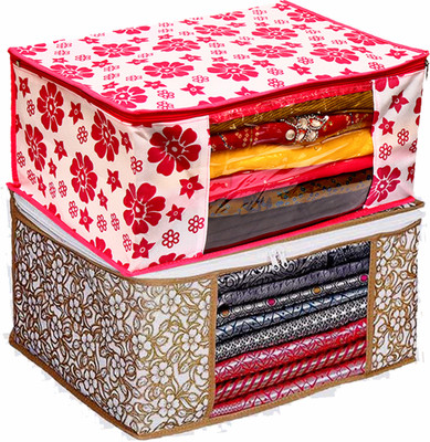 House of Common Garment Cover Saree Cover / Saree Bag Non Woven Saree Cove Best Stitching and High Quality AI_1PF_1GFC_PK2(Multicolor)