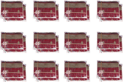 GULAFSHA INDUSTRIES Stylish Printed Tear Resistant Non Woven Fabric Single Saree Cover/Garment Bag Pack of 24(Red)