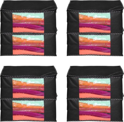 House of Common saree cover Non Woven Cloth Covers/Saree Covers and Cloth Organizers for your wardrobe Pack of 8(Black)